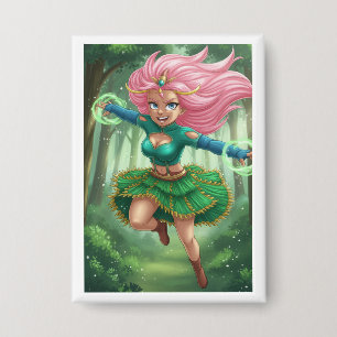 Badge Sprint de la Forêt Enchantée – Personnage Fantasti