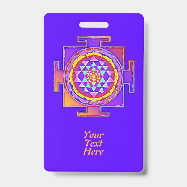 Badge Sri Yantra - Conception du symbole de l'hindouisme (Avant)