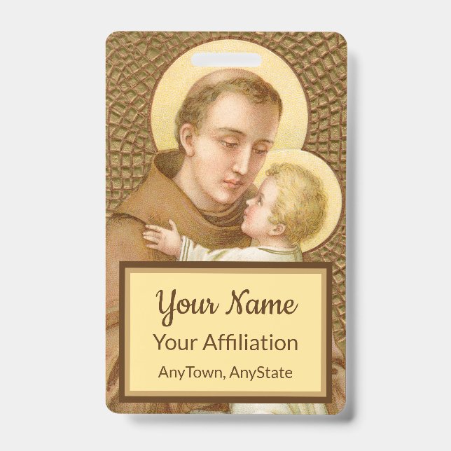 Badge St. Anthony & l'Enfant Jésus (JM 05 ; Style 2) (Avant)