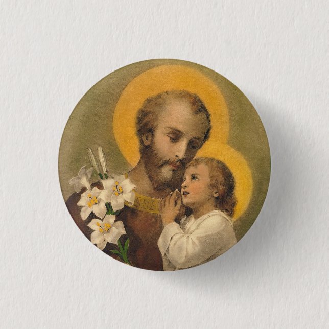 Badge St Joseph avec l'enfant Jésus (Devant)