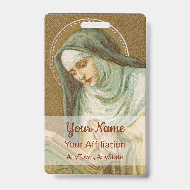 Badge St. Mary Magdalene de Pazzi (JM 45) (Style 1) (Face)