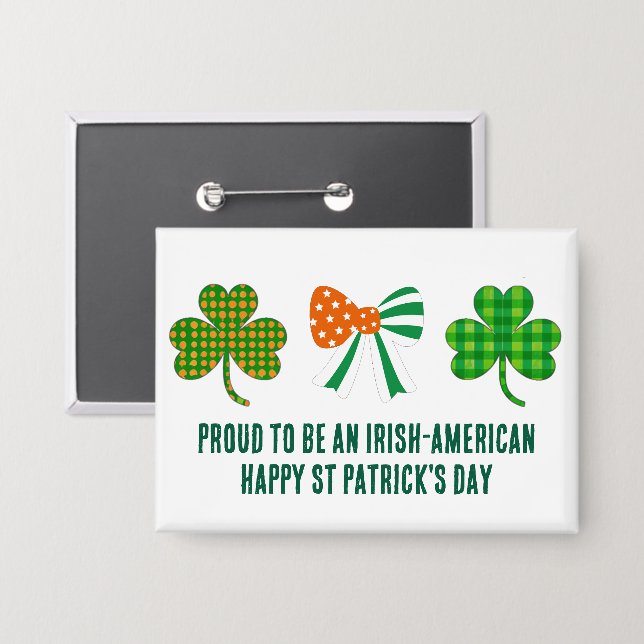 Badge St patrick Coquette Shamrock personnalisé (Recto/Verso)