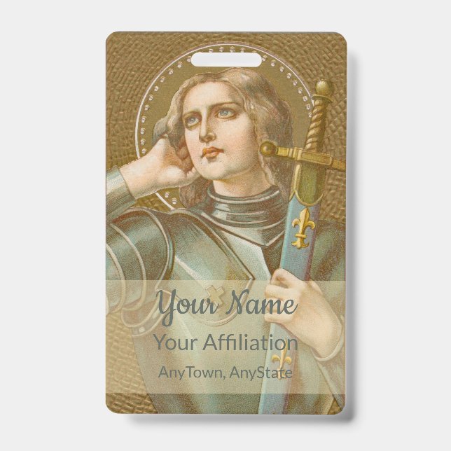 Badge Ste Jeanne d'Arc (JM 28) (Style 2) (Avant)