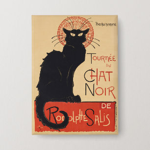 Badge Steinlen Art nouveau Chat noir chic Impression vin