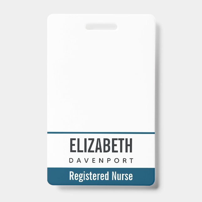 Badge Stéthoscope infirmier gris simple (Avant)