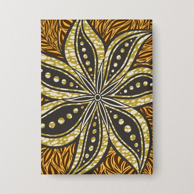 Badge Style Batik Floral Abstrait africain (Recto)