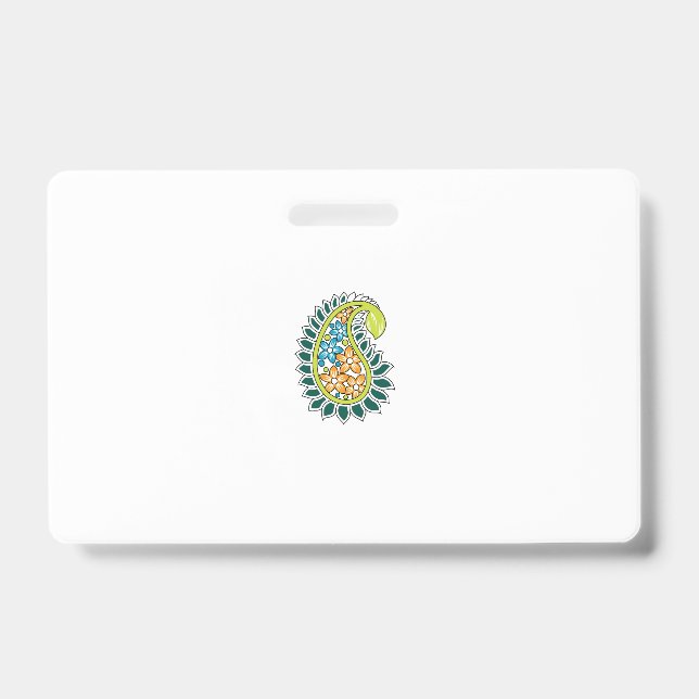 Badge Style Décoratif, Bleu Vert Foncé, Wattle (Avant)