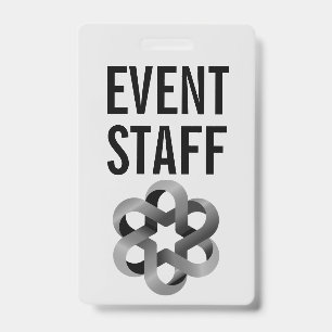 Badge Style minimaliste pour le personnel d'événement