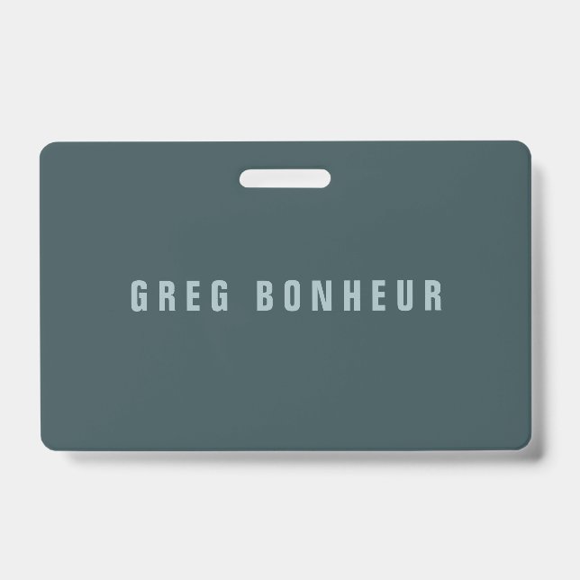 Badge Style moderne Nom de recherche | gris bleu (Avant)