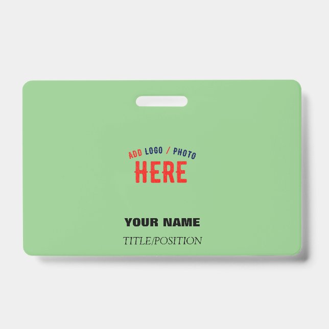 BADGE STYLÉ MODERNE VERT MINT PERSONNALISÉ MARQUE VERIFI (Avant)
