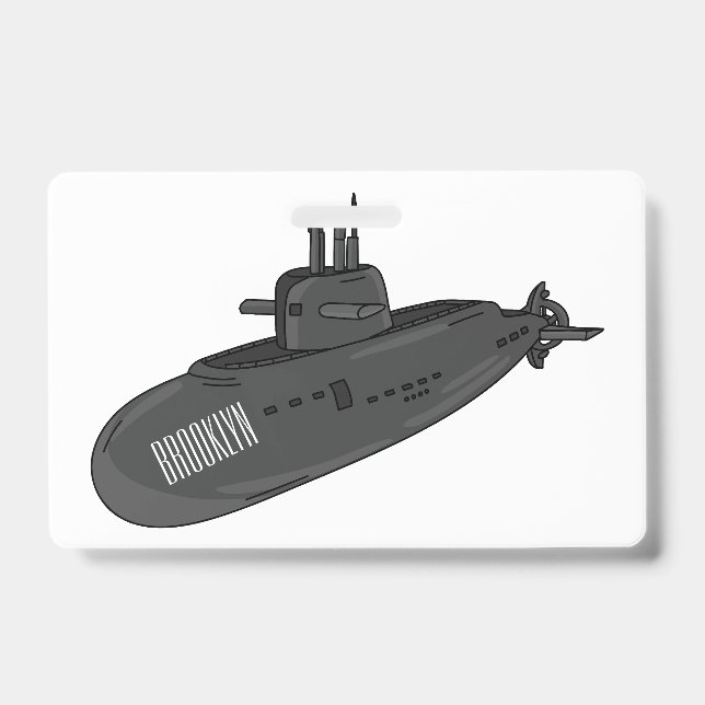 Badge Submarine cartoon illustration  (Avant)