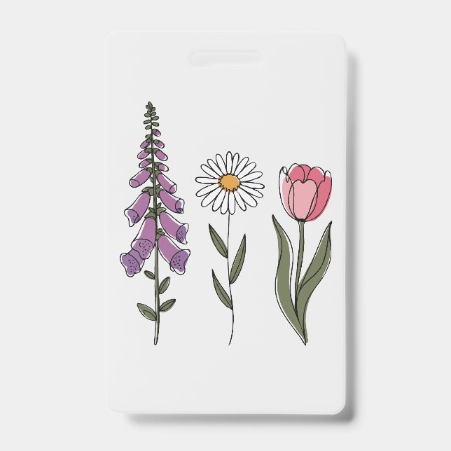 Badge Subtle Anti-Trump - Foxglove Daisy Tulip III (Face)