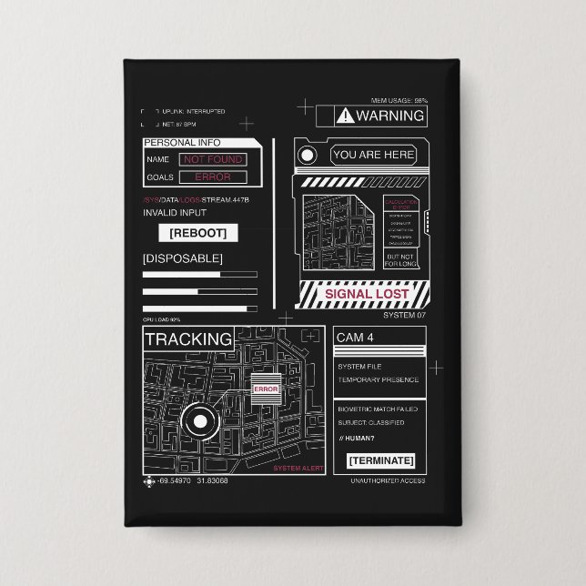 Badge Suivi - Techno-Brutalist Streetwear Design (Recto)