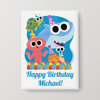 Badge Super simple | Finny Shark Confetti Anniversaire