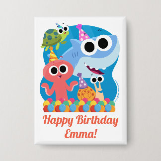 Badge Super simple | Finny Shark Confetti Anniversaire