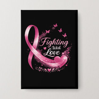 Badge Support Squad Breast Cancer Awareness pink ribbon 