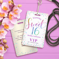 Sweet 16 points de Parties scintillant arc-en-ciel