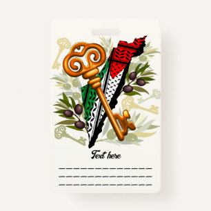 Badge Symbole clé palestinien du droit au retour