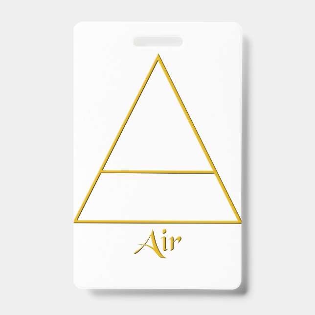 Badge Symbole d'élément d'air païen d'automne (Avant)