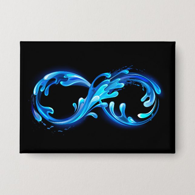 Badge Symbole Infini d'Eau Claire Froide (Recto)