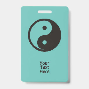 Badge Symbole Yin Yang - tatouage solide