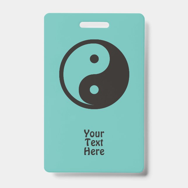 Badge Symbole Yin Yang - tatouage solide (Avant)