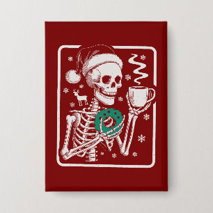 Badge T-shirt de Noël squelette d'horreur de meurtre mon
