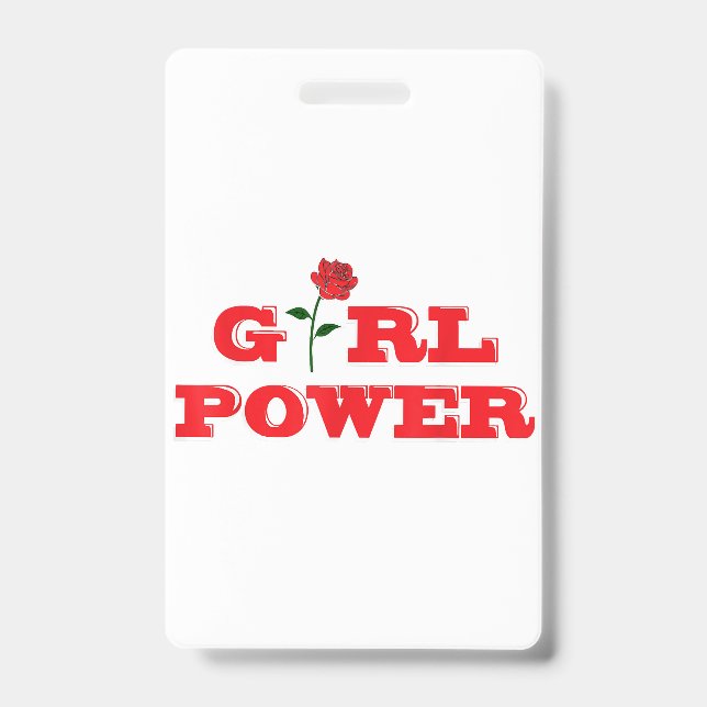 Badge T-shirt Girl Power - Femmes féministes fantastique (Avant)
