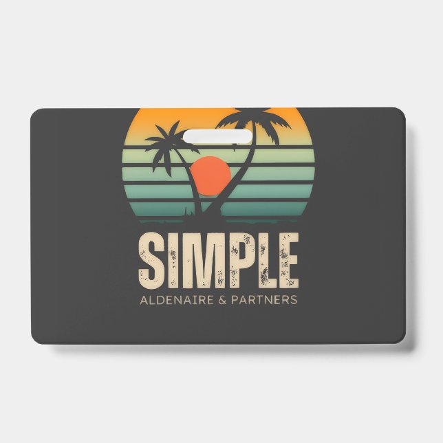 Badge T-shirt Simple Sunset - Tropical vibes design (Avant)