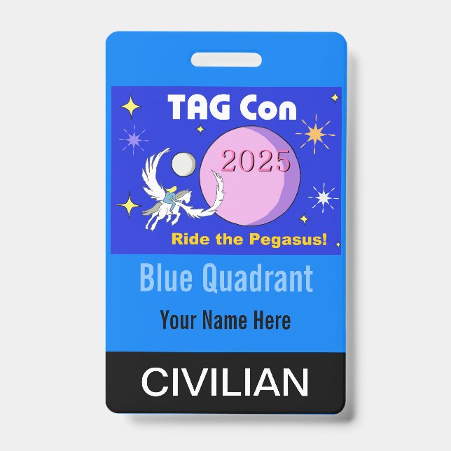 Badge TAG Con 2025 - Quadrant Bleu - Insigne civil (Avant)