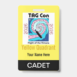 Badge TAG Con 2026 - Quadrant Jaune - Insigne Cadet