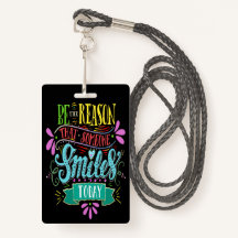 Tag de sourire avec Lanyard - Voir retour