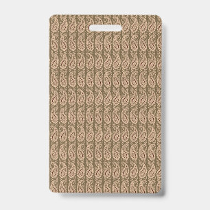 Badge Tapis marron présentant un motif détaillé avec 