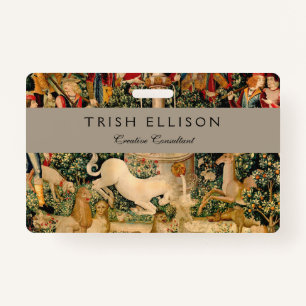 Badge Tapisseries Unicorne Trouvé Légende Mythique