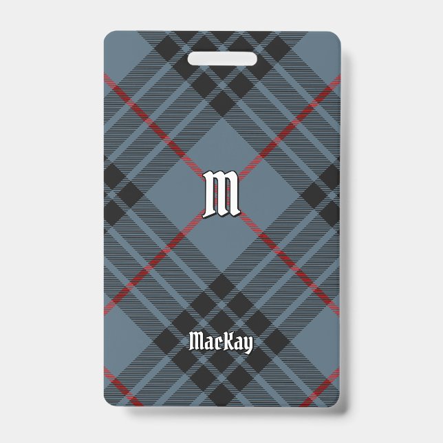 Badge Tartan bleu du clan MacKay (Avant)