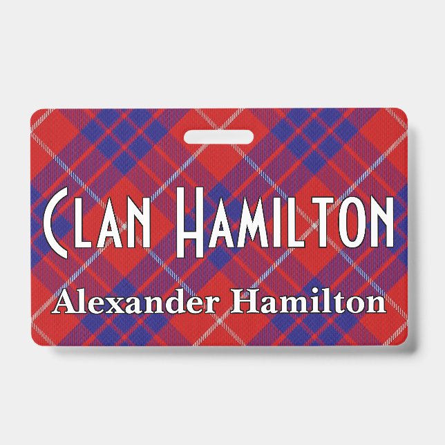 Badge Tartan Clan Hamilton Snappy (Avant)