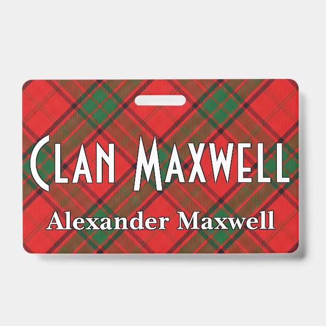 Badge Tartan Clan Maxwell Snappy (Avant)