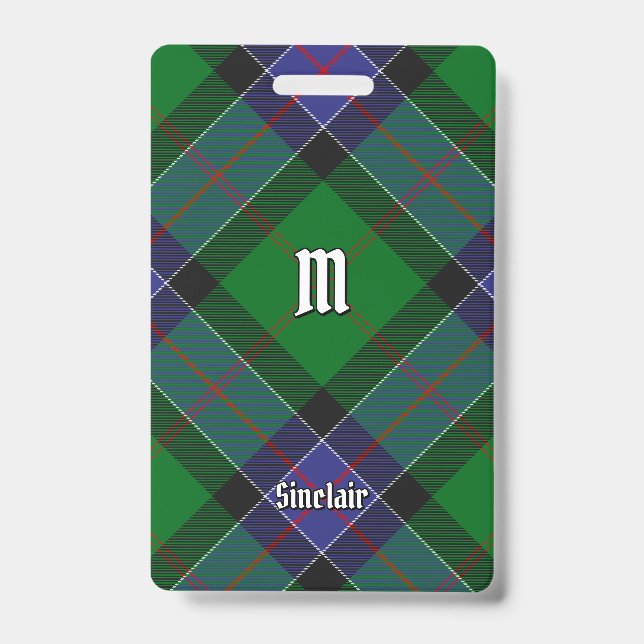 Badge Tartan de chasse Clan Sinclair (Avant)