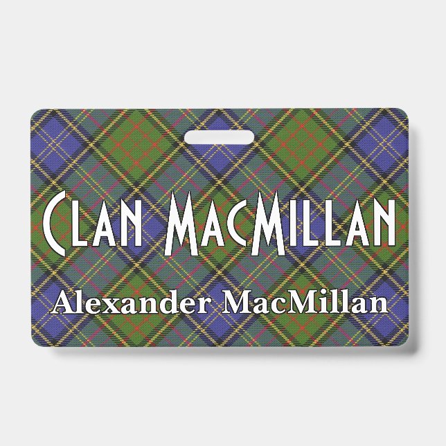 Badge Tartan de chasse du clan MacMillan Snappy (Avant)