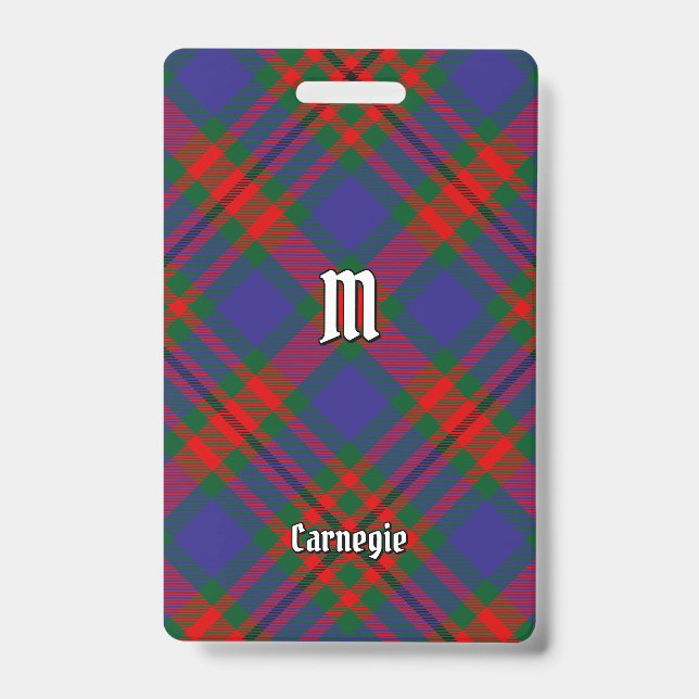 Badge Tartan du clan Carnegie (Avant)