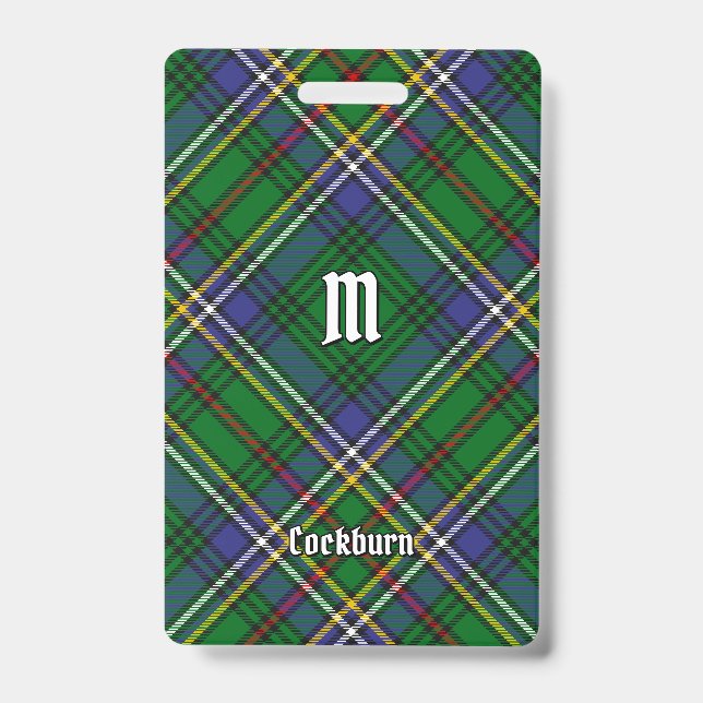 Badge Tartan du clan Cockburn (Avant)