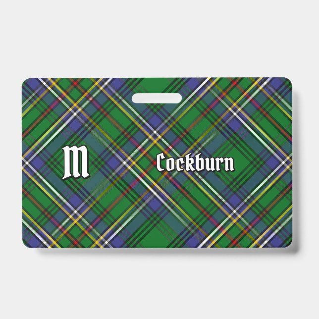 Badge Tartan du clan Cockburn (Avant)