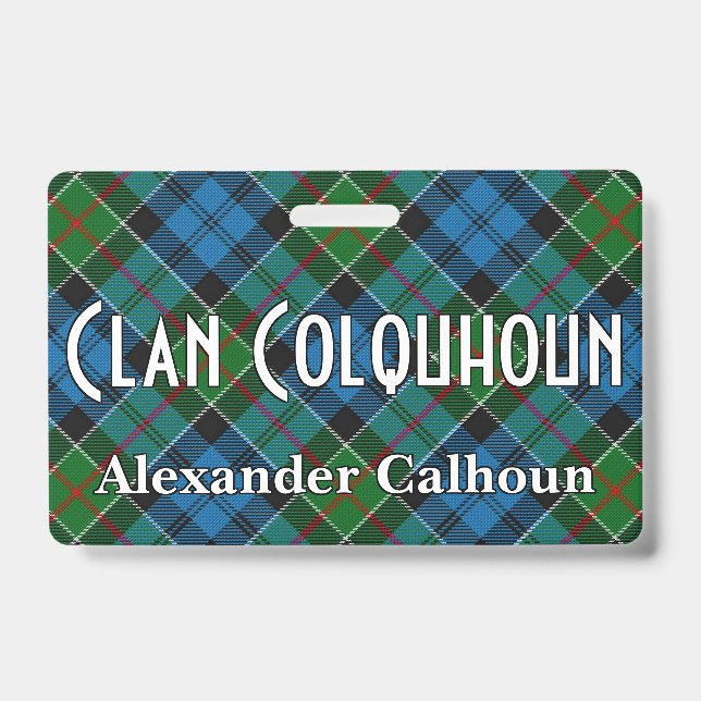 Badge Tartan du clan Colquhoun Snappy (Avant)