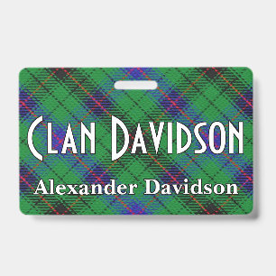 Badge Tartan du clan Davidson Snappy