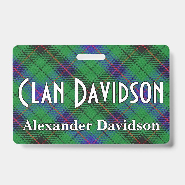 Badge Tartan du clan Davidson Snappy (Avant)