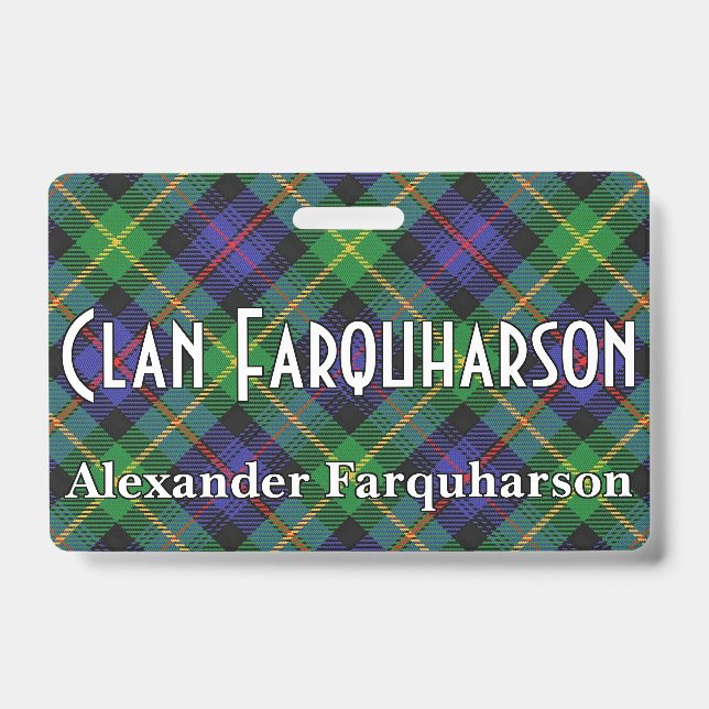 Badge Tartan du clan Farquharson Snappy (Avant)