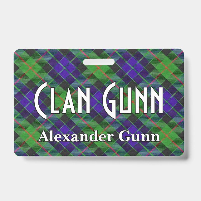 Badge Tartan du clan Gunn Snappy (Avant)
