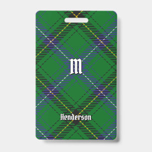 Badge Tartan du clan Henderson