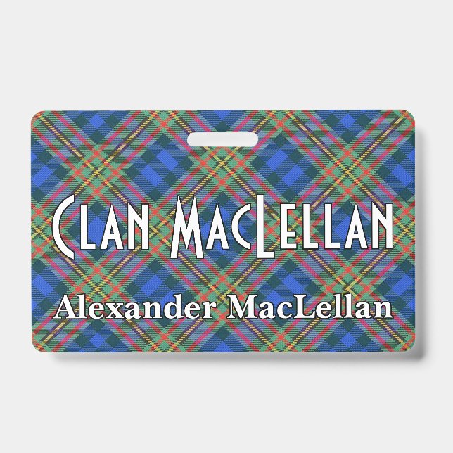 Badge Tartan du Clan MacLellan Snappy (Avant)