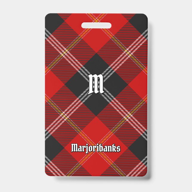 Badge Tartan du clan Marjoribanks (Avant)